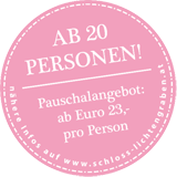 Pauschalangebot Ab 20 Personen: 23,- Euro pro Person